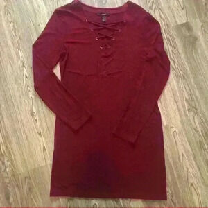 FOREVER 21- Maroon Fitted dress